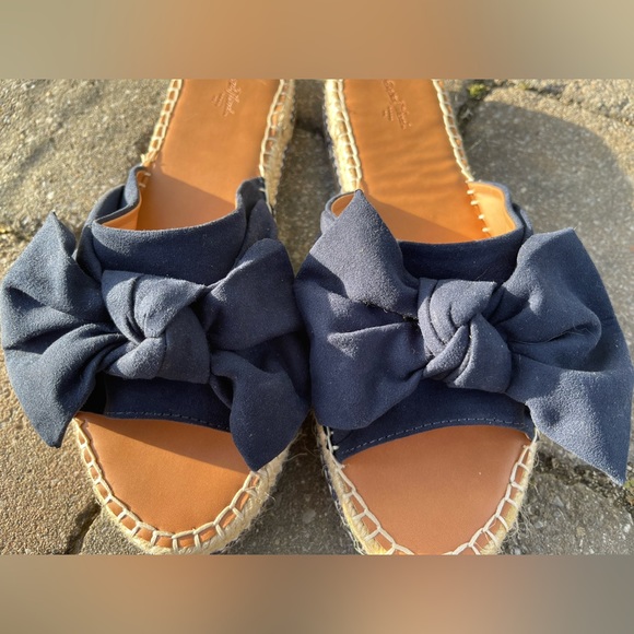 Navy blue bow espadrilles - Picture 4 of 8